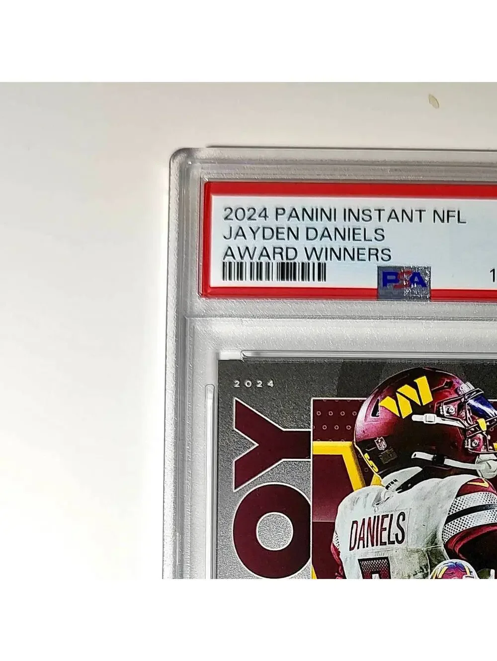 Jayden Daniels 2024 Panini NFL AP Offensive Rookie of the Year Commanders PSA 10